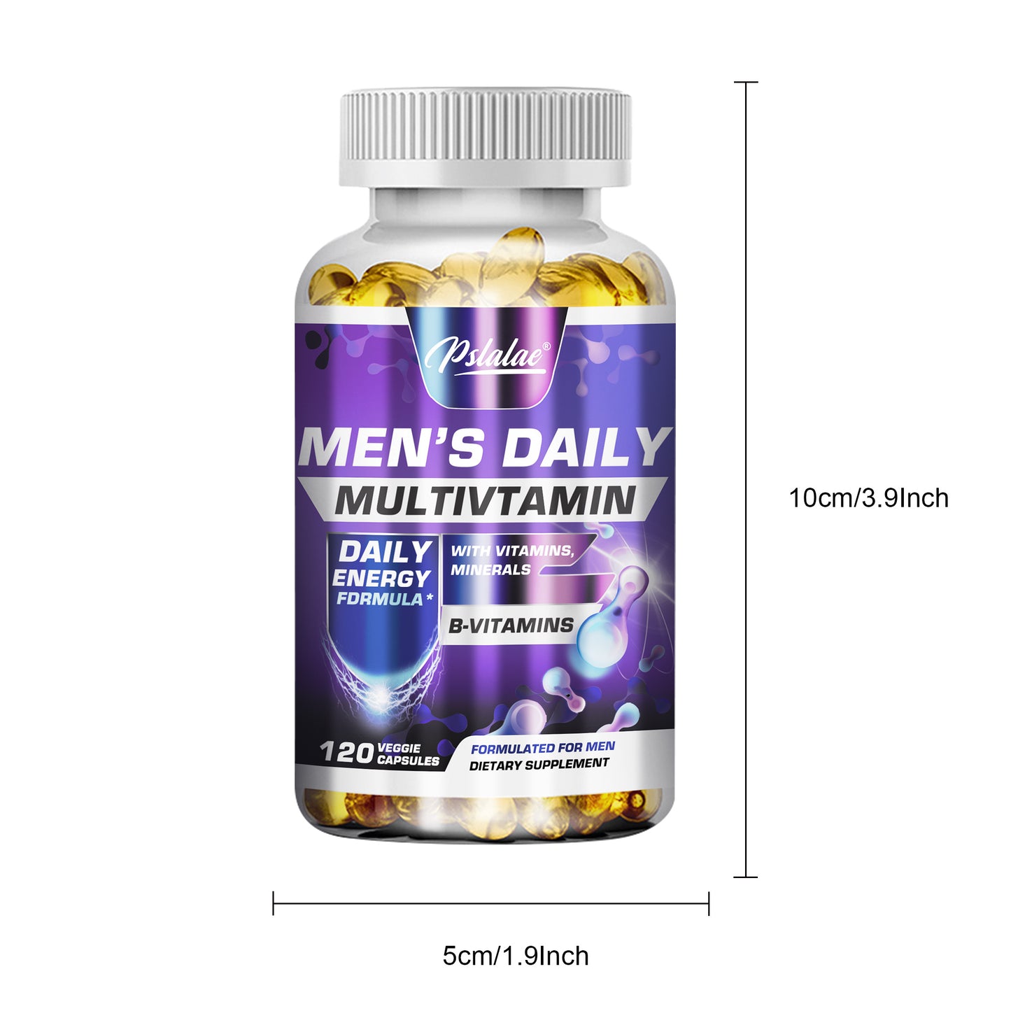 Men's Daily Multivitamin - Contains Vitamins, Minerals, Prostate Support, Energy and Strength - 120 Capsules - For Men - Daily Supplement for Overall Health - Great Gift for Dad