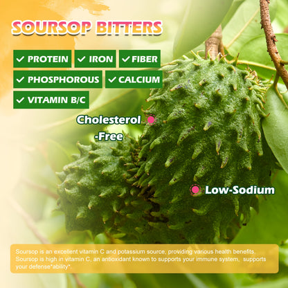 8-IN-1 Soursop Graviola Liquid Drops, NaturalGraviola Leaf & Fruit Complex Supplement with Sea Moss, Black Seed Oil, Elderberry, Burdock Root, Tumeric, Gluten-Free, 2fl.oz Bottle with Dropper for Daily Health & Wellness,mothe