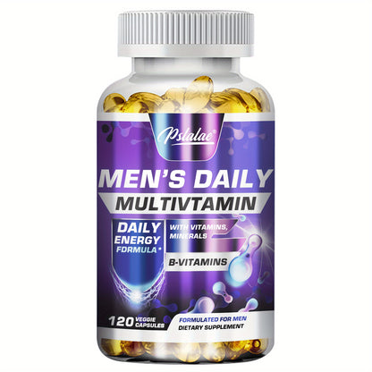 Men's Daily Multivitamin - Contains Vitamins, Minerals, Prostate Support, Energy and Strength - 120 Capsules - For Men - Daily Supplement for Overall Health - Great Gift for Dad