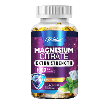 Magnesium Citrate - Muscle, Nerve and Energy Support, Improved Heart Health - 120 Capsules