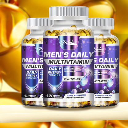 Men's Daily Multivitamin - Contains Vitamins, Minerals, Prostate Support, Energy and Strength - 120 Capsules - For Men - Daily Supplement for Overall Health - Great Gift for Dad