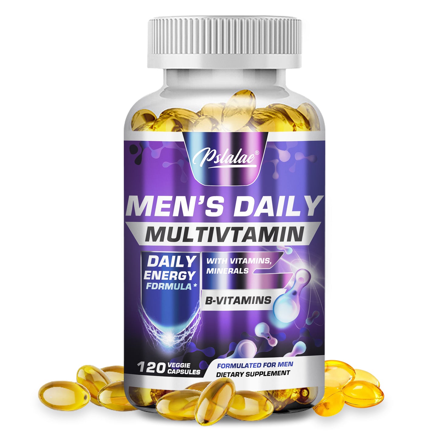 Men's Daily Multivitamin - Contains Vitamins, Minerals, Prostate Support, Energy and Strength - 120 Capsules - For Men - Daily Supplement for Overall Health - Great Gift for Dad